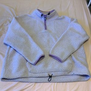 PINK VS TEDDY BEAR QUATER ZIP SIZE XL GENTLY USED